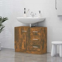 Waschbeckenschrank RäUchereiche 63X30X54 Cm Holzwerkstoff