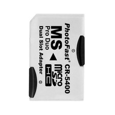 2 MicroSDHC/TF Cards To Memory Stick MS Pro Duo Card Dual Slot Adapter