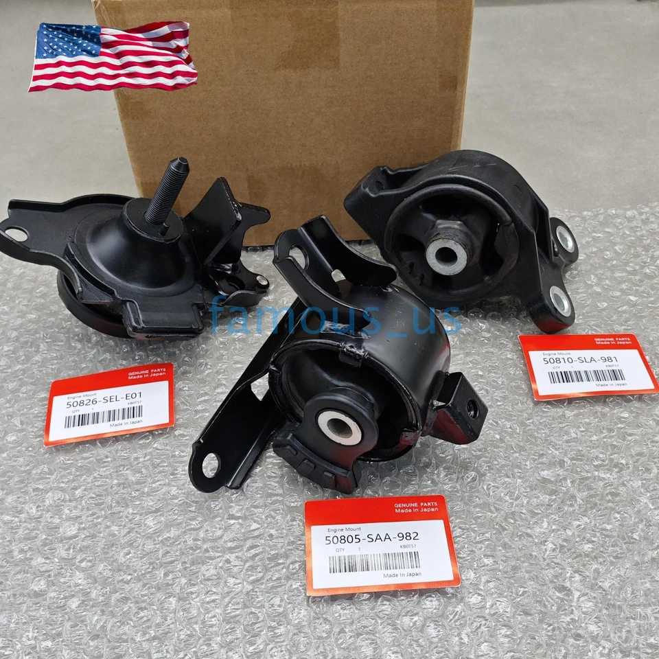 Nuevo juego de montaje de motor nuevo 3 piezas para Honda Fit A4537 A4552 AM500 2007-2008 EE. UU. Foto 4 de 4