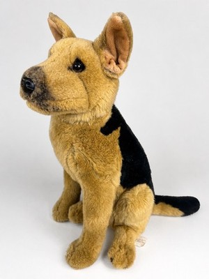 E&J Family Classics German Shepherd Dog Plush Stuffed Animal 18  Realistic EUC