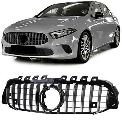 Sport Kühlergrill Schwarz Chrom für Mercedes A Klasse W177 V177 18-24