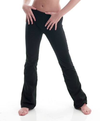 Damen Mädchen schwarz Baumwolle Tanz Jazz Hose Hose von Katz Dancewear KJPC-2 - Bild 1 von 5