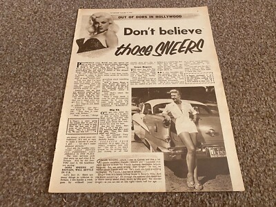 PCTBK1 PICTUREGOER ARTICLE & PICTURE. DIANA DORS COLUMN..