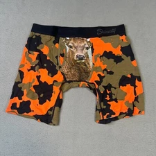 Shinesty Underwear Mens Orange Large The Bambi Bunchers Camo Deer Ball Hammock