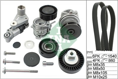 INA 529 0053 30 Wasserpumpe + Keilrippenriemensatz für BMW