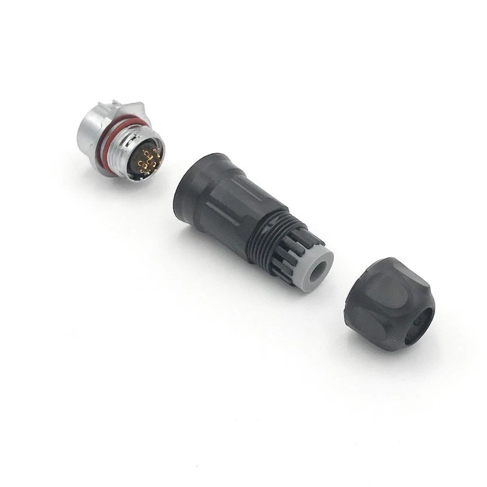 7 Pin M16 Size Power Circular Connector Female Dock Plug Outdoor Waterproof IP67 - Image 2 of 3