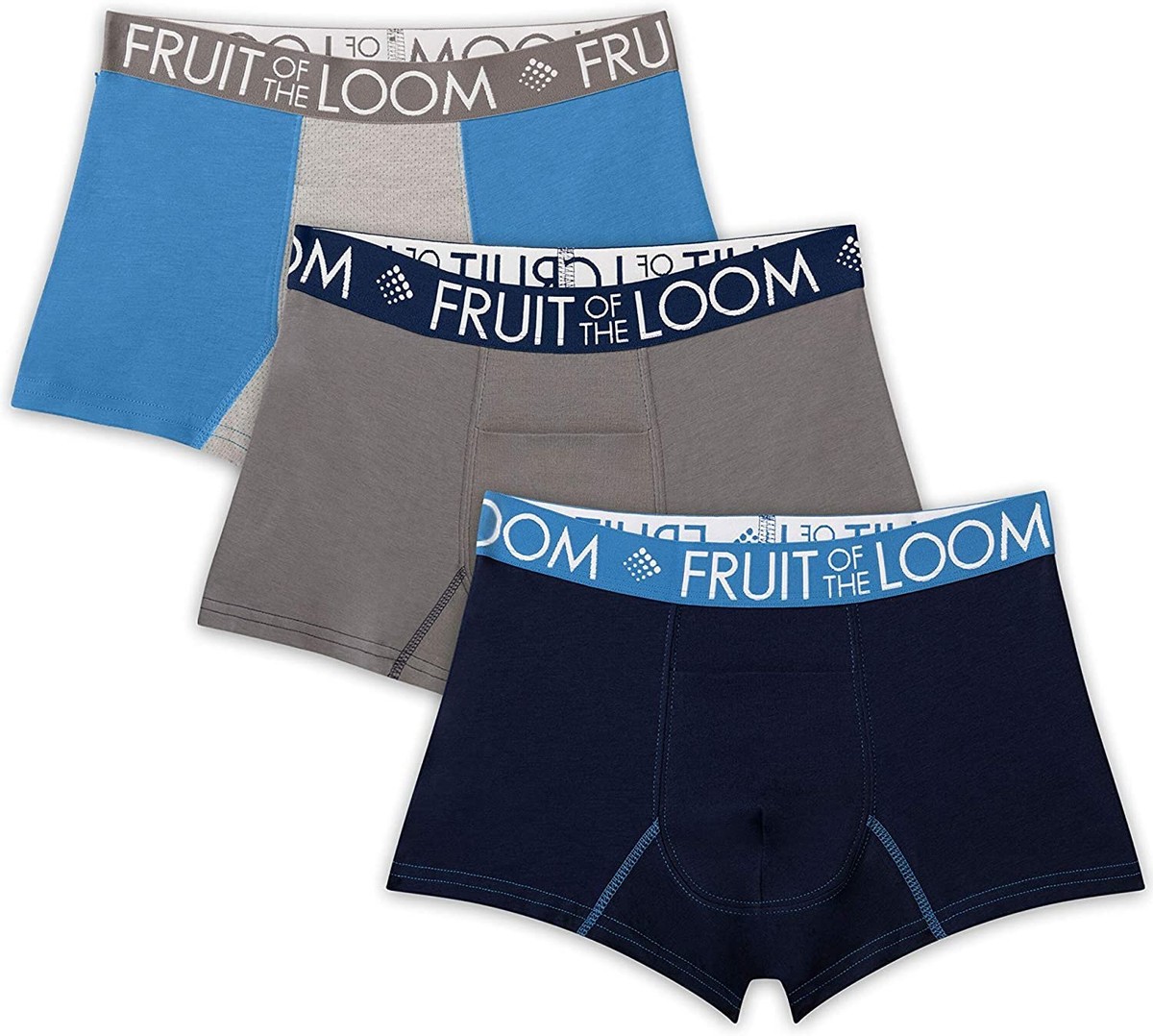 Fruit of the Loom Men's Boxer Briefs Regular or Short Leg 3-Pack