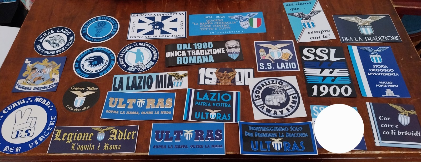 Lotto 24 Adesivi Ultras Lazio, No Sciarpa Irriducibili, Eagles, No Riproduzioni.