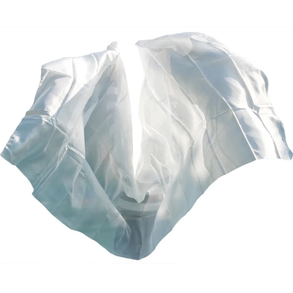 1 pieza Velo de Seda de Baile Sexy Velo de Baile del Vientre de Seda Blanco Equipo Baile Performance Prop Foto 3 de 4