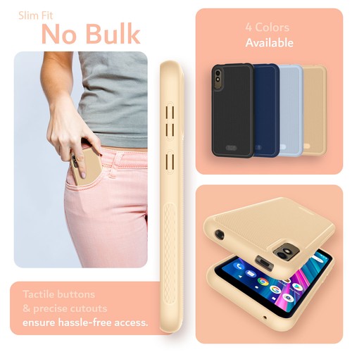 Designed for BLU C5L Max Phone Case, TUDIA Non-Slip [LINNGrip] Ultra Slim Cover - Picture 31 of 33