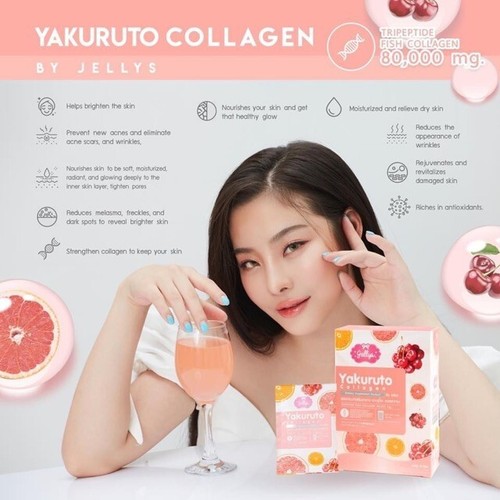 3X Yakuruto Yogurt Collagen Clear Skin Reduce Acne Bounce Face Juicy Fluffy - Picture 5 of 11