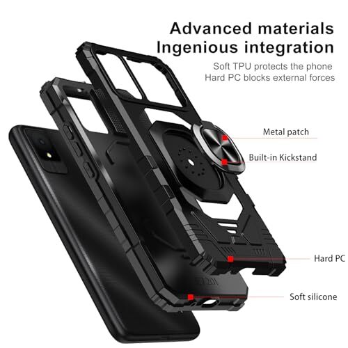 for TCL K24 T434D Phone Case, TCL 50 LE Phone Case with Screen Protector, - Picture 4 of 7