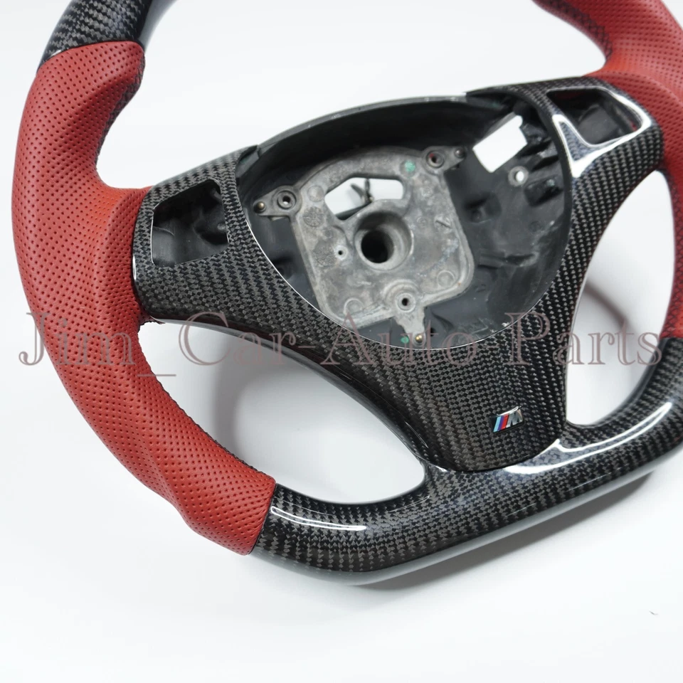 Volante de fibra de carbono forjado personalizado para BMW E90 E92 E93 M3 E88 05-13 Foto 3 de 4