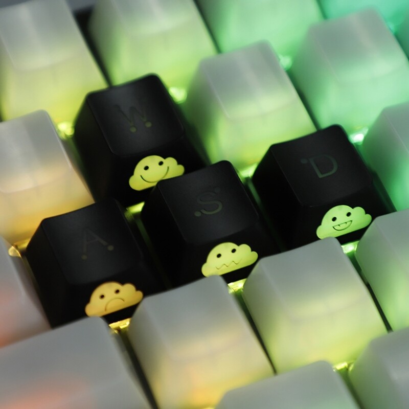 Transparent Mechanical Keyboard Keycaps Unique Gift for Gamers Transparent Mechanical Keyboard Keycaps Unique Gift for Gamers