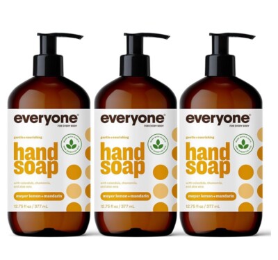 3 X Everyone, Hand Soap, Meyer Lemon + Mandarin, 12.75 fl oz (377 ml)