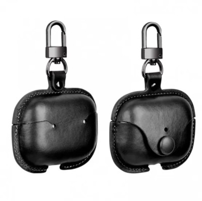 Hülle für Apple AirPods Pro 2 PU Leder Schutz Design Schlüsselanhänger + Ladeloch