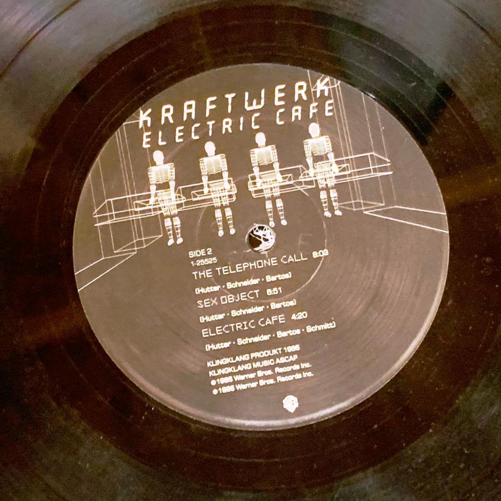 KRAFTWERK Electric Cafe LP Vinyl Record Warner Bros 1986 Vinyl LP Record Album KRAFTWERK Electric Cafe LP Vinyl Record Warner Bros 1986 Vinyl LP Record Album