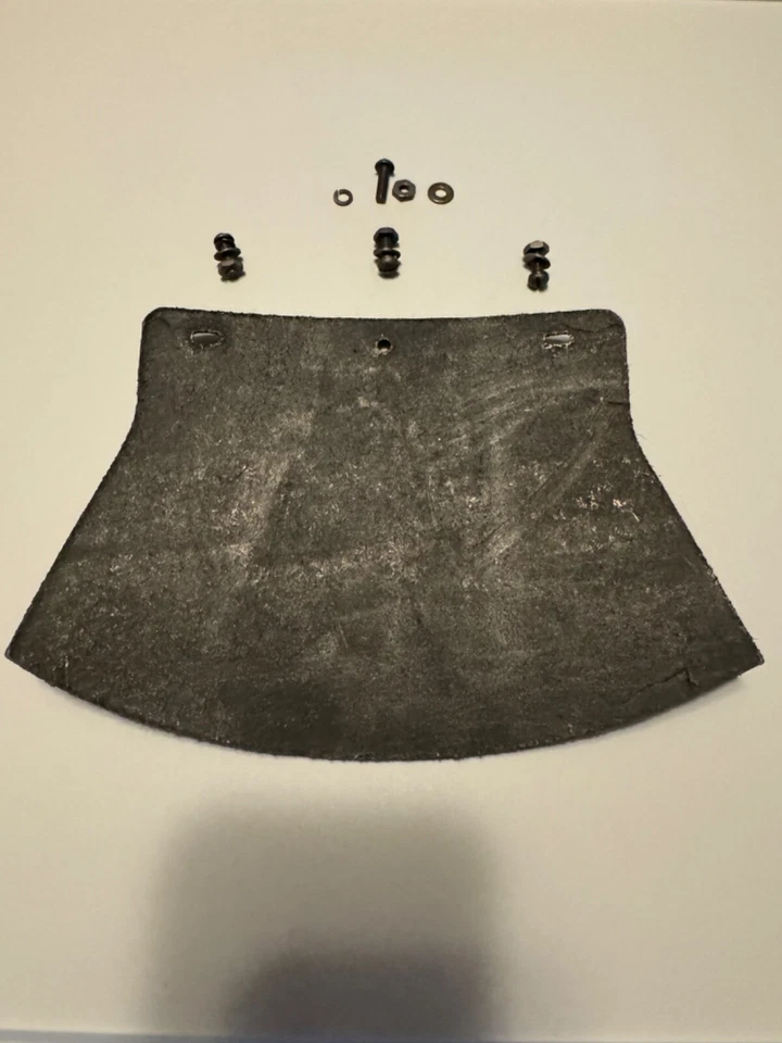 Harley 3757-26 Black Leather Mud Flap Kit WLA WLC Knucklehead VL JD Pan - Image 2 of 4