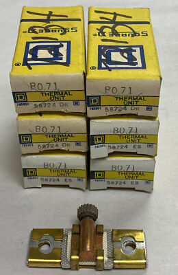 Square D,B0.71,Overload Relay Heater Element Lot Of 6 NOS