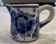 Miniature Royal Delftware Pitcher Creamer Holland Signed Numbered 5/1414 FShip