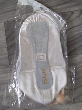 Sansha Ballet Shoes Size 12M Star White Satin Leather