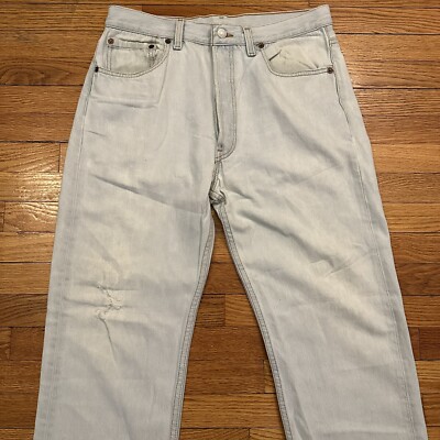 Vintage 90s Levi's 501 Blue Denim Jeans Size 34x30 Men Made In USA
