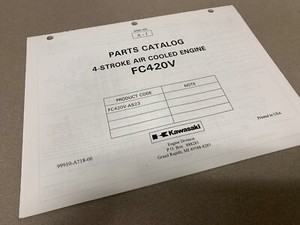 Kawasaki Fc4v Engine Parts Manual Fc 4 V Air Cooled 4 Stroke As23 Ebay