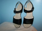 Women Ladies APPLESEED'S Black Leather Upper Sandal Straps Buckle Sz 8.5 M EUC — photo 3