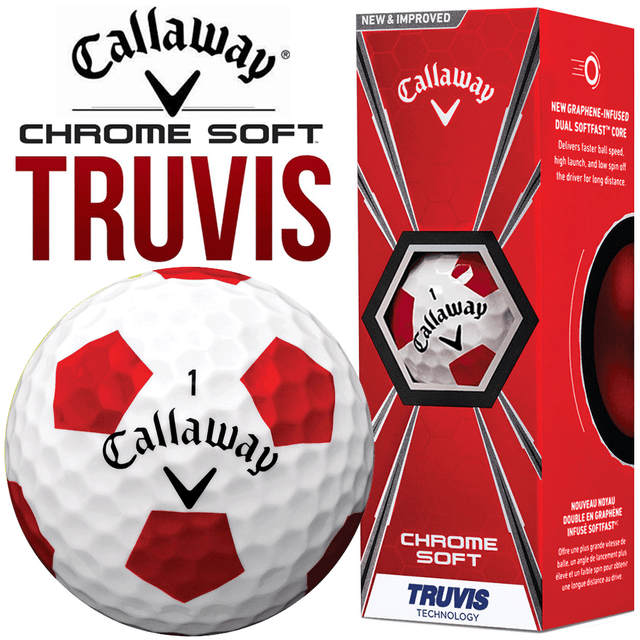 Callaway Chrome Soft 2017 Golf Balls One Dozen White/red Truvis Pattern for sale online eBay