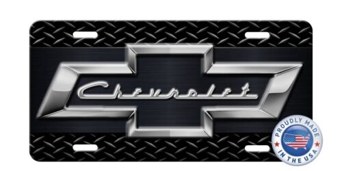 Chevrolet Chevy Pajarita Inspirada Arte en Aluminio Placa Etiqueta Negro A - Imagen 5 de 5