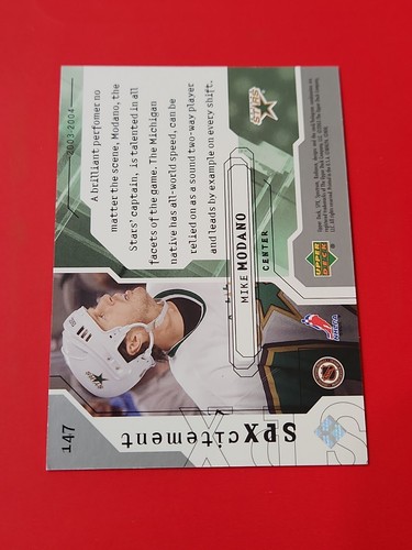 Mike Modano 2003-04 SPx SPXcitement 687/750 , #147 Dallas Stars - Picture 5 of 5