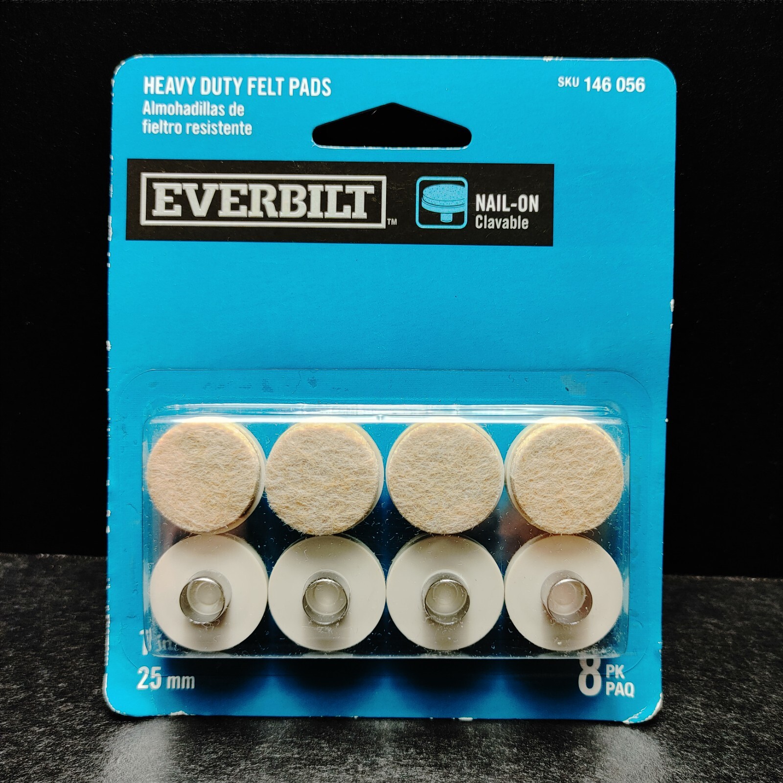 HeavyDuty Felt Pads NailOn 1 Inch Beige 8Pack By EVERBILT 146 056