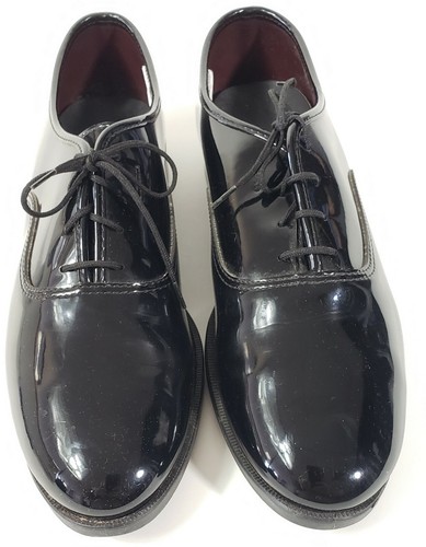 Mens Black Tuxedo Round Toe Dress Shoes 