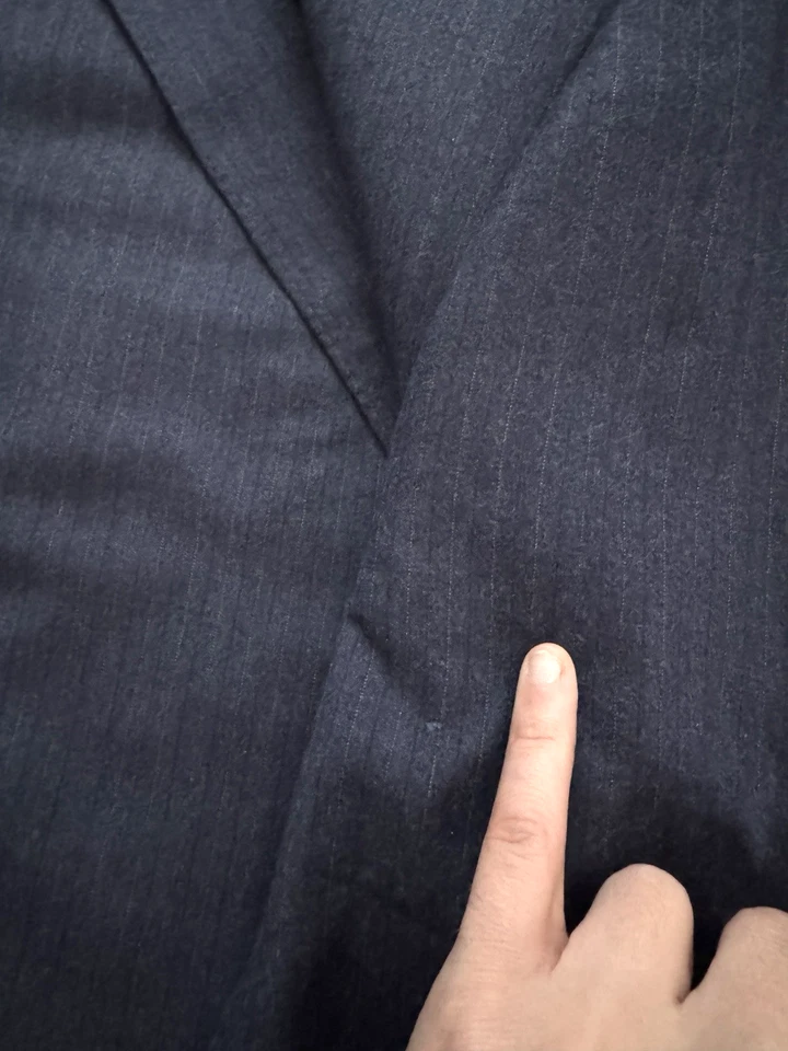 Paul Stuart Recent Suit Custom Mens 52PR Portly / 42W x 28L Dark Blue Super 130s - Image 4 of 4