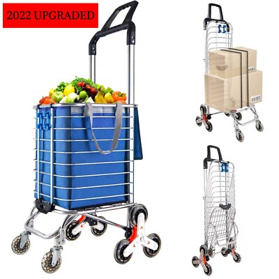 Foldable Shopping Cart Grocery Cart Lightweight with Rolling