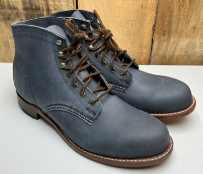 Wolverine 1000 Mile Original W990137 Blue /Charcoal Leather Boots Factory Second