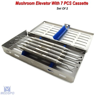 Dental Mushroom Elevator Set With Cassette Sinus Lift Implant Instruments Kit