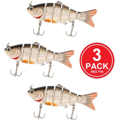 Multi Jointed Bait 6-Segment Fishing Lures Swimbait Bass Tackle 3 PCS / 3 COLORS | eBay Multi Jointed Bait 6-Segment Fishing Lures Swimbait Bass Tackle 3 PCS / 3 COLORS | eBay