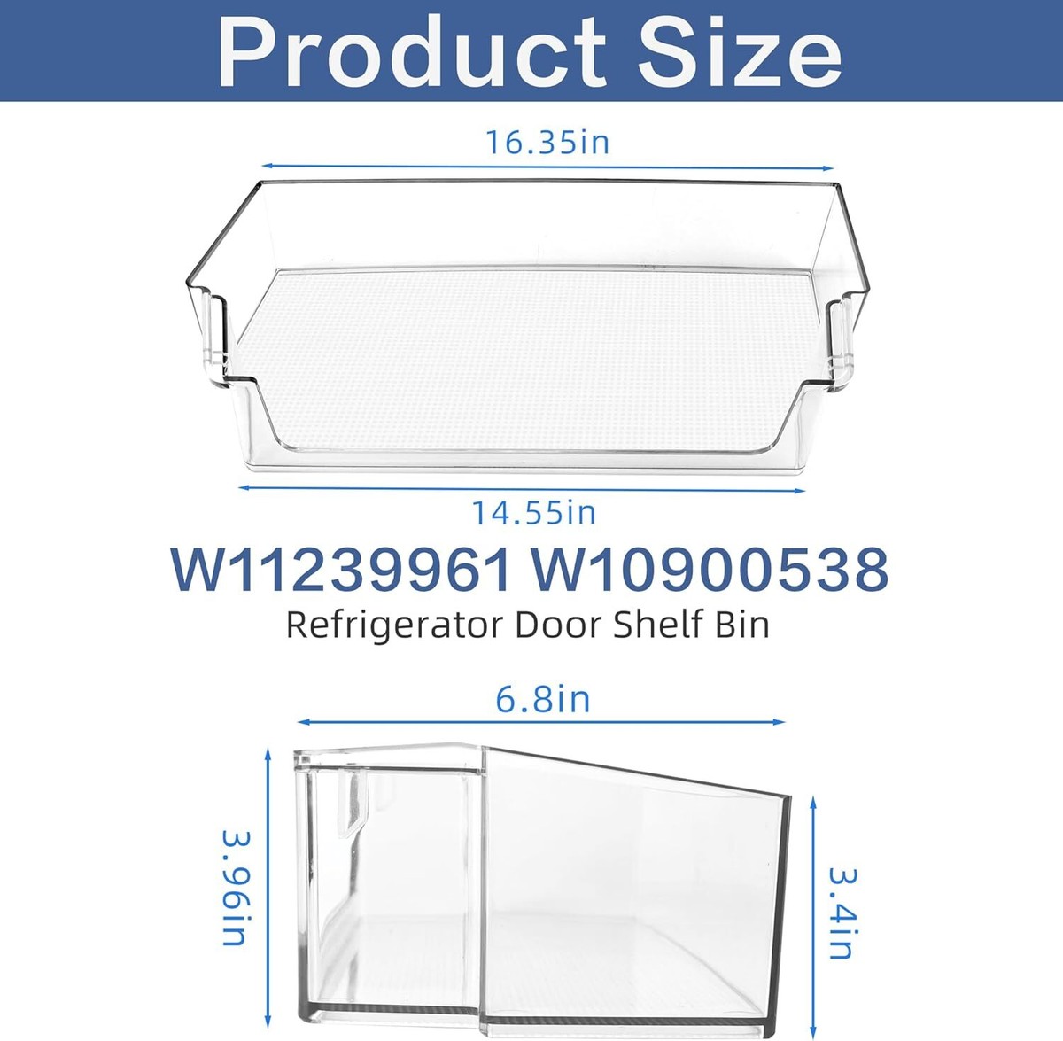 Refrigerator Door Shelf Bin Replace For Whirlpool WRS325SDHZ00