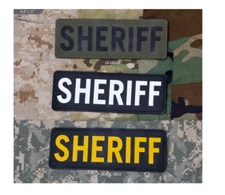 Milspec Monkey MSM PVC Morale Patch SHERIFF Insignia - 8.5 " x 3 " -NEW See Menu