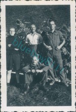WW2 British Prisoners of War POW's Group With sunflowers Stalag 21 Poznan Poland
