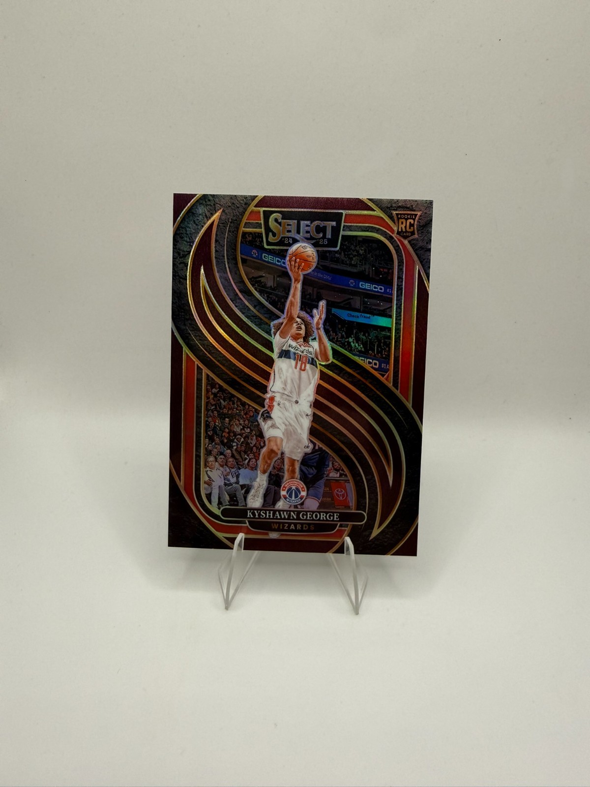 2024-25 Panini Select - Premier Kyshawn George #177 Maroon Prizm /175 (RC)