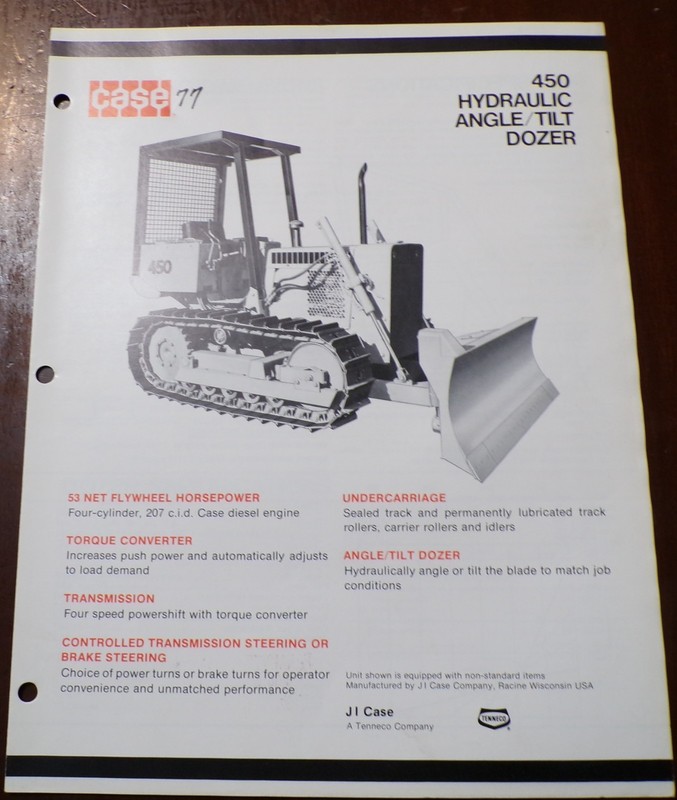 Case 450 Hydraulic Angle/Tilt Dozer Sales Brochure 1975