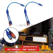 Audio Jack Cable Adapter 1 Female to 2 Male - 1Male to 2Female 4x RCA Y Splitter