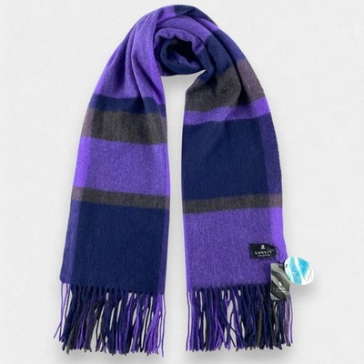 Vintage Lanvin Scarf Muffler Neck Wrap Scarf Wool Cashmere Unisex Scarves