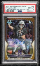 2022 Bowman U Chrome Prospect Gold Refractor 39/50 Ryan Hilinski PSA 10 Auto 2h5