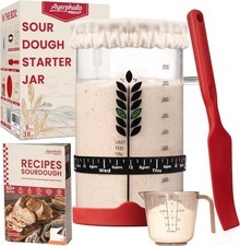 Durable 38oz Sourdough Starter Kit - 9-in-1 B...