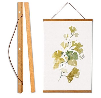 WITCOLOR Magnetic Poster Hanger Frame, Teak Magnet Poster Frame 10''