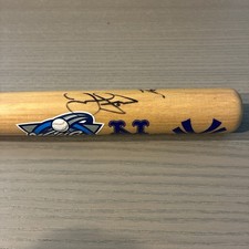 John Franco Todd Zeille Auto Baseball Bat NY Mets NY Yankees World Subway Series