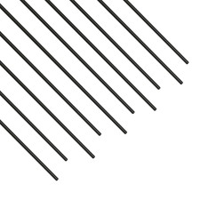 10Pcs Carbon Fiber Rod, 1.5mm x 400mm  Solid Matte Round Bar Pole for RC Airpla